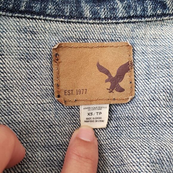 American Eagle Outfitters Blue Denim Jacket - Picture 3 of 12